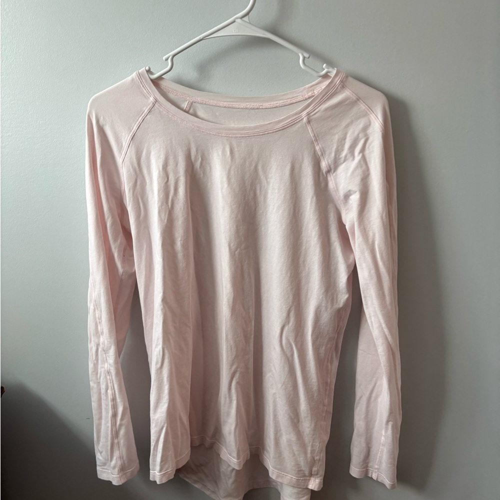 lululemon athletica Soft Pink Long Sleeve Tee